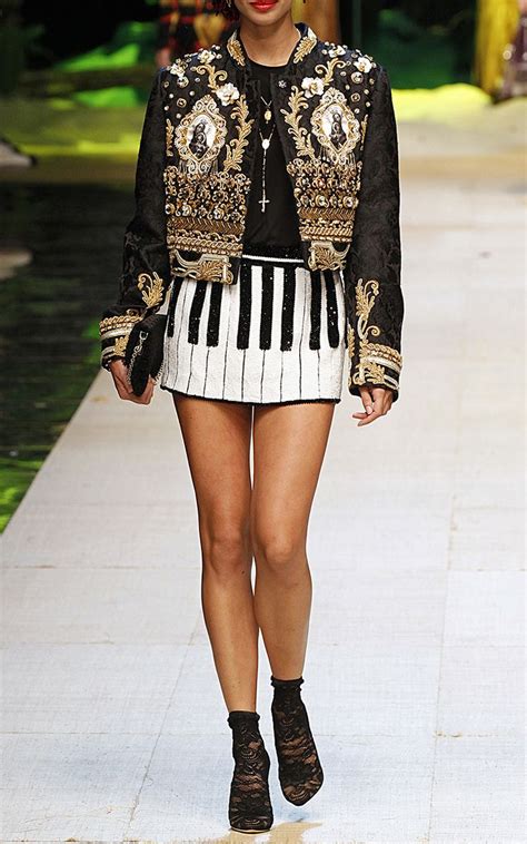 dolce gabbana piano skirt